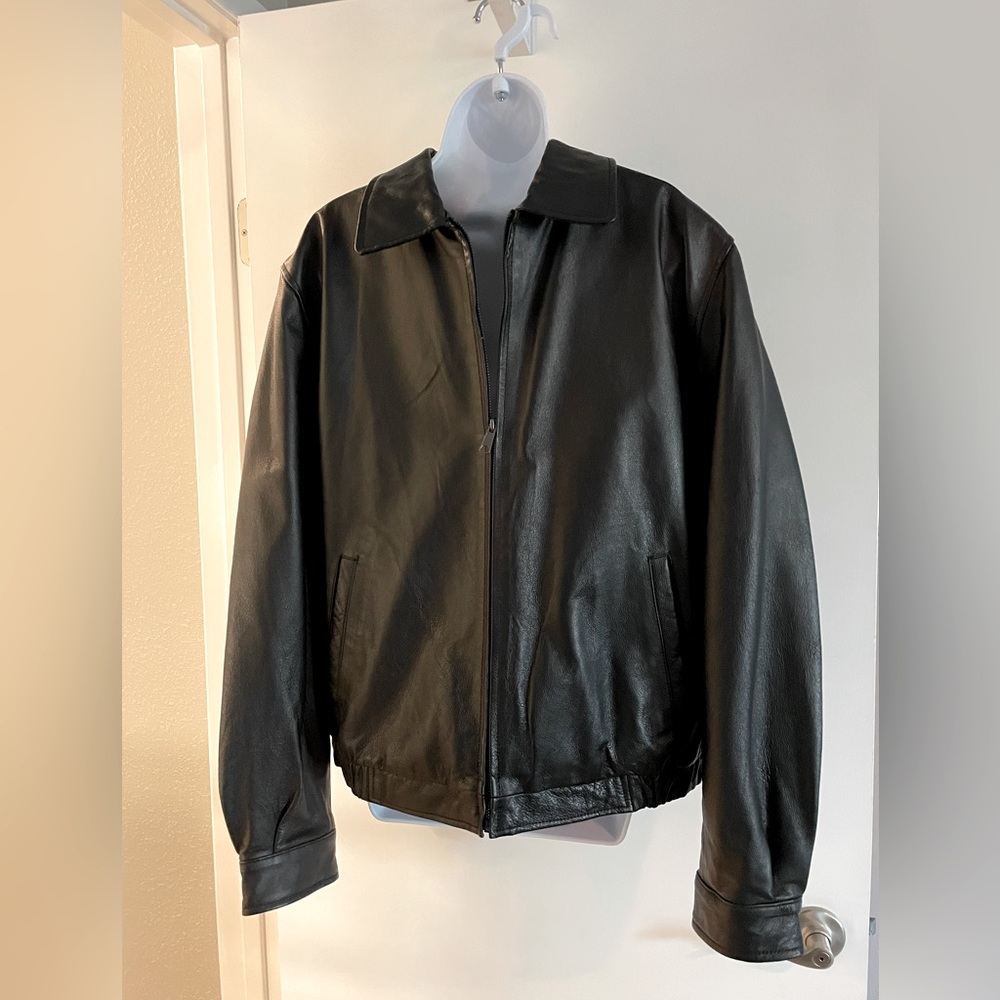 Men’s Genuine Leather Jacket 🖤 Black - Sz. MED